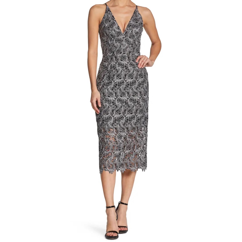 Dress The Population Aurora Lace Dress Xs New $242